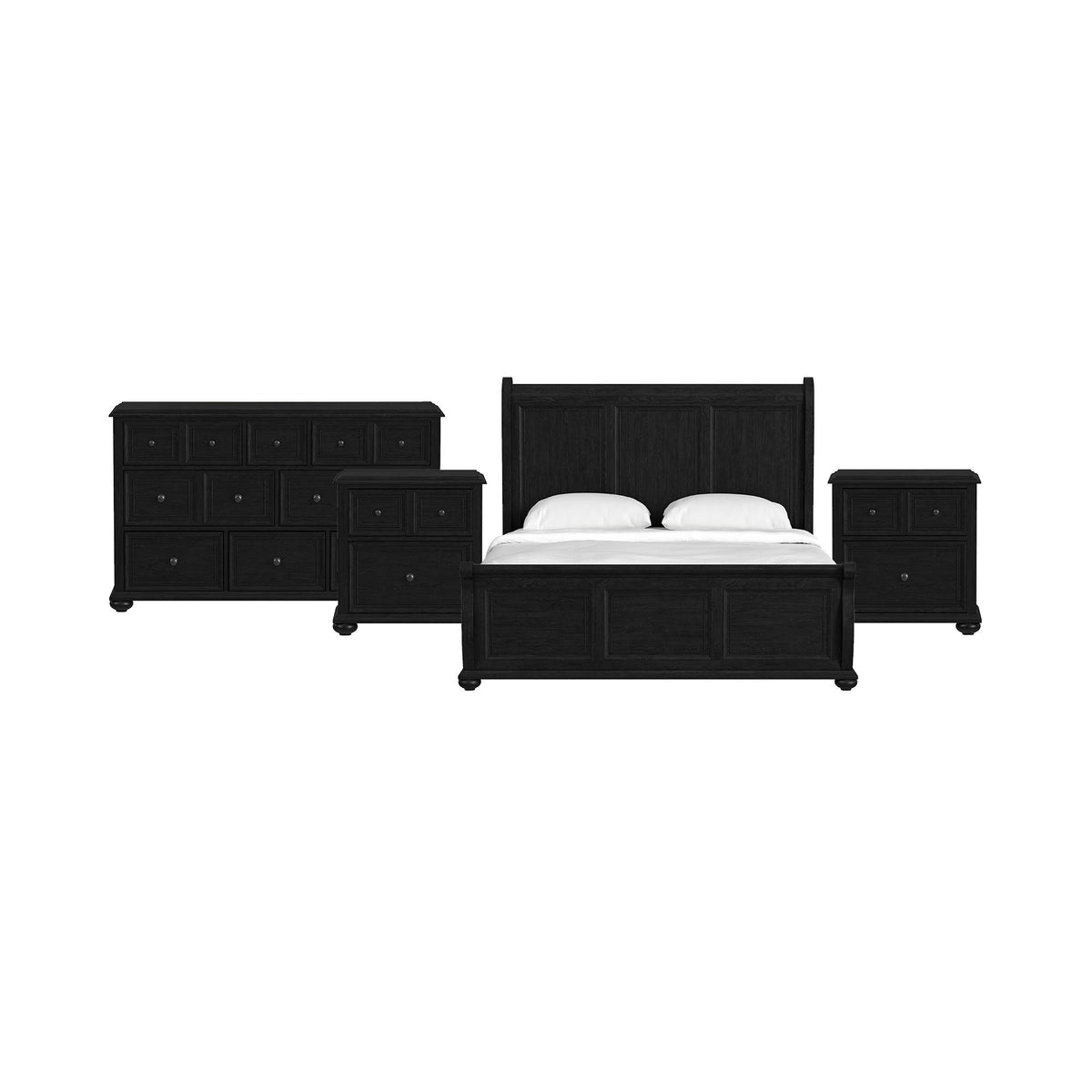 Heritage - Sleigh Bedroom Set - Black