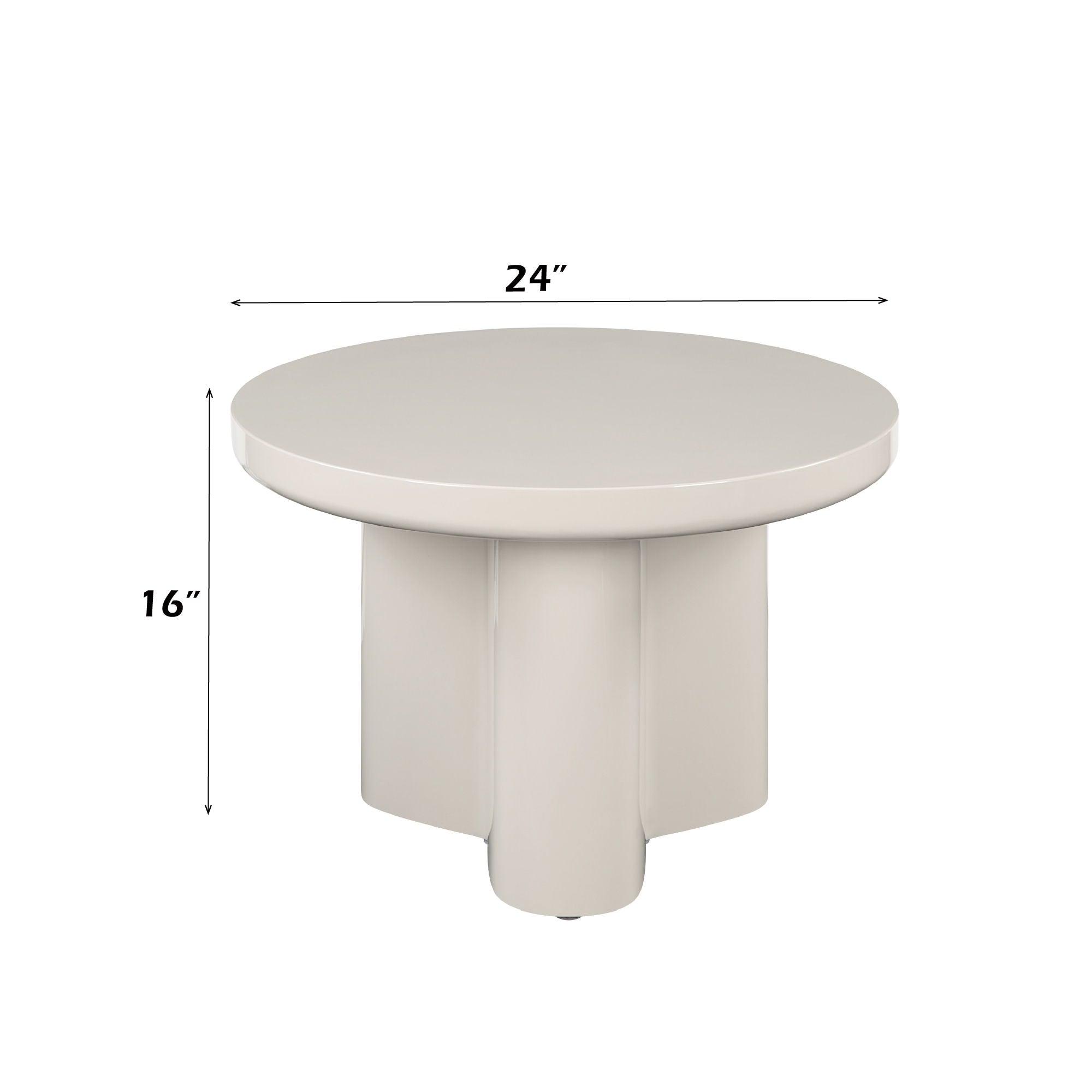 Joane - End Table - Light Gray
