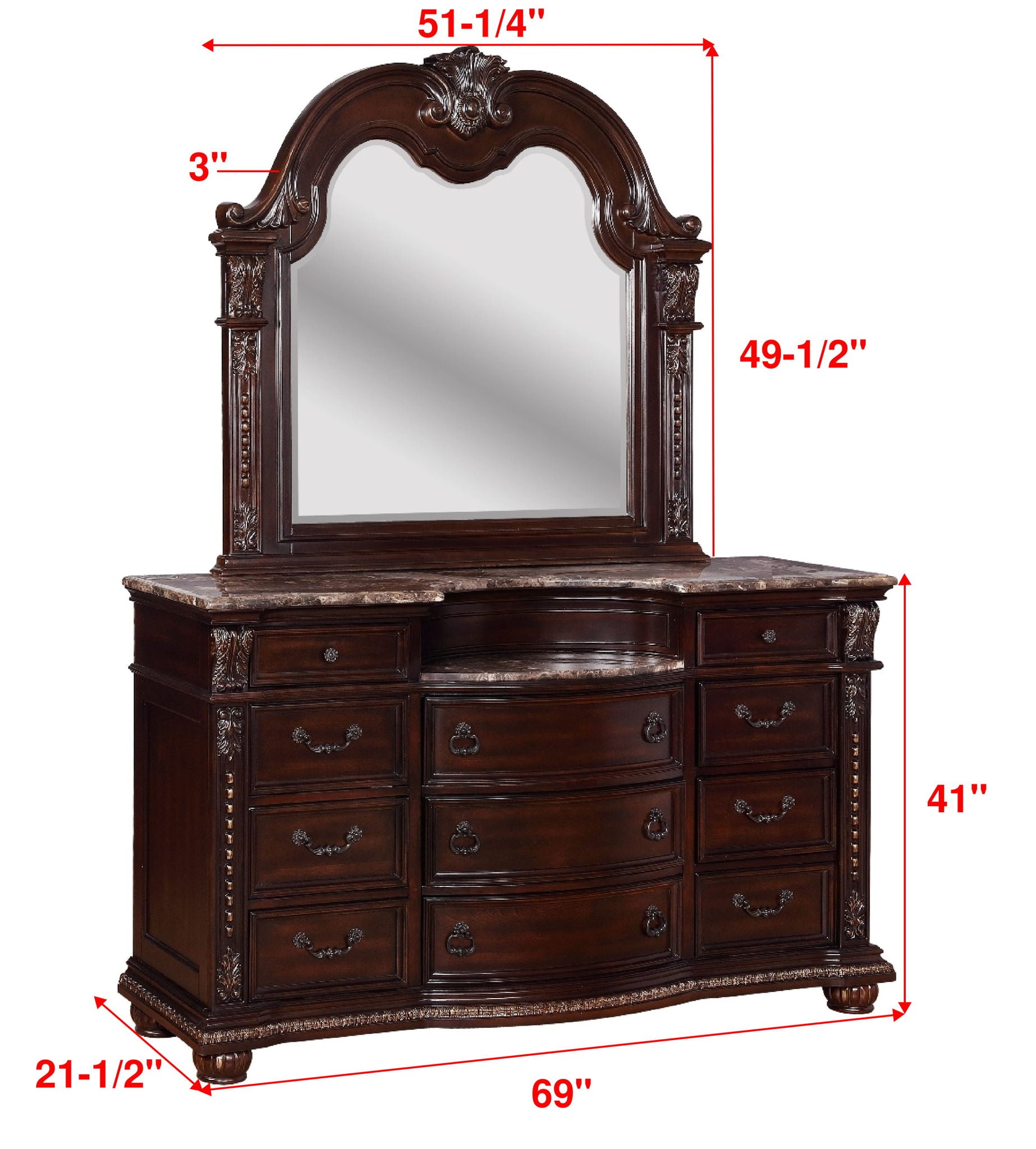 Stanley - King 5 Piece Bedroom Set - Cherry