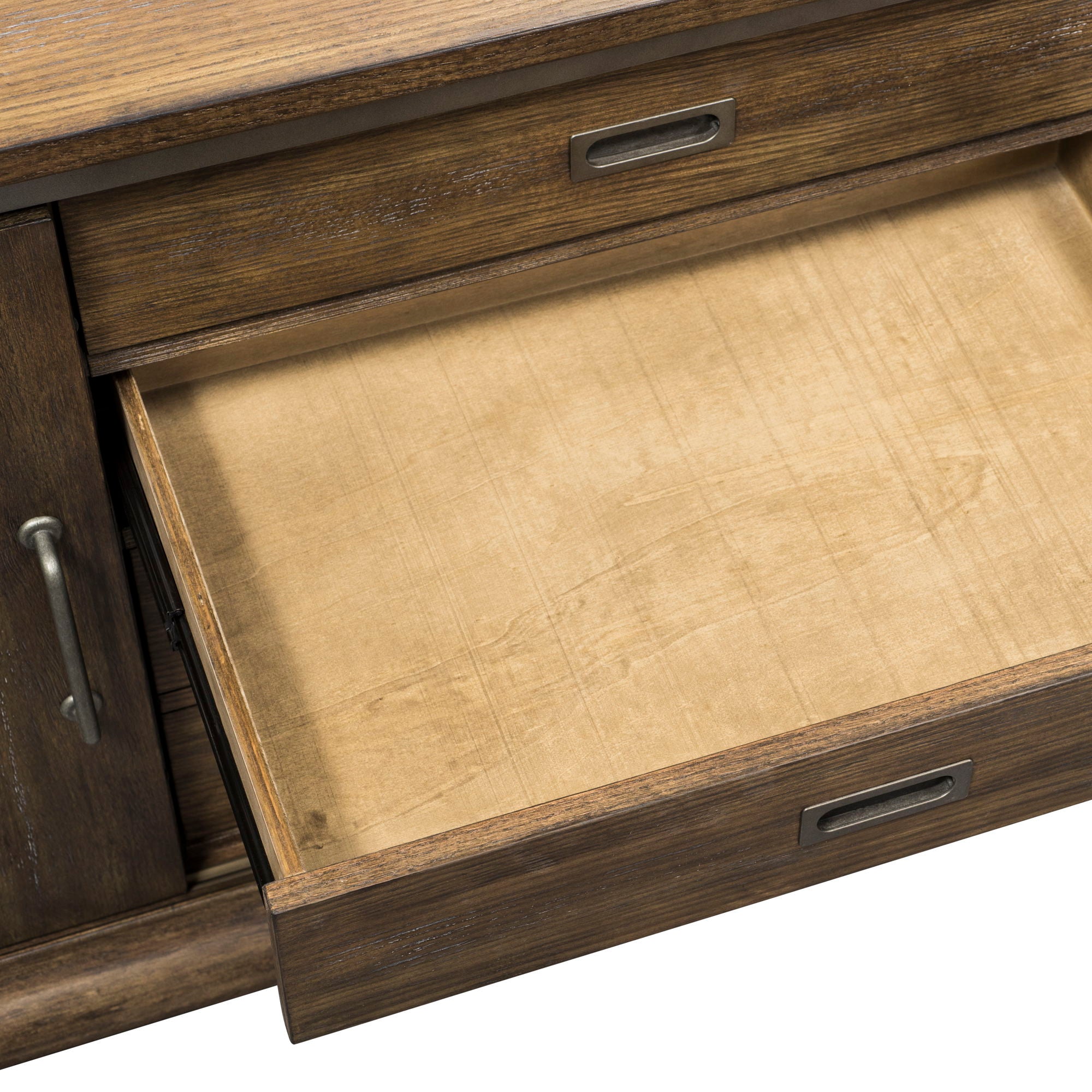 Stone Brook - Jr Executive Credenza Set - Rustic Saddle