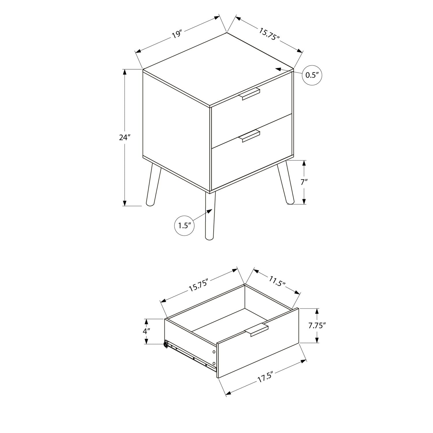 Modern Accent Table With Storage Drawers