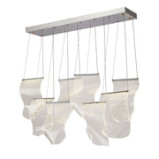 Michael Amini Lighting - Sheer Waves 8-Light Modern LED Chandelier - Chrome