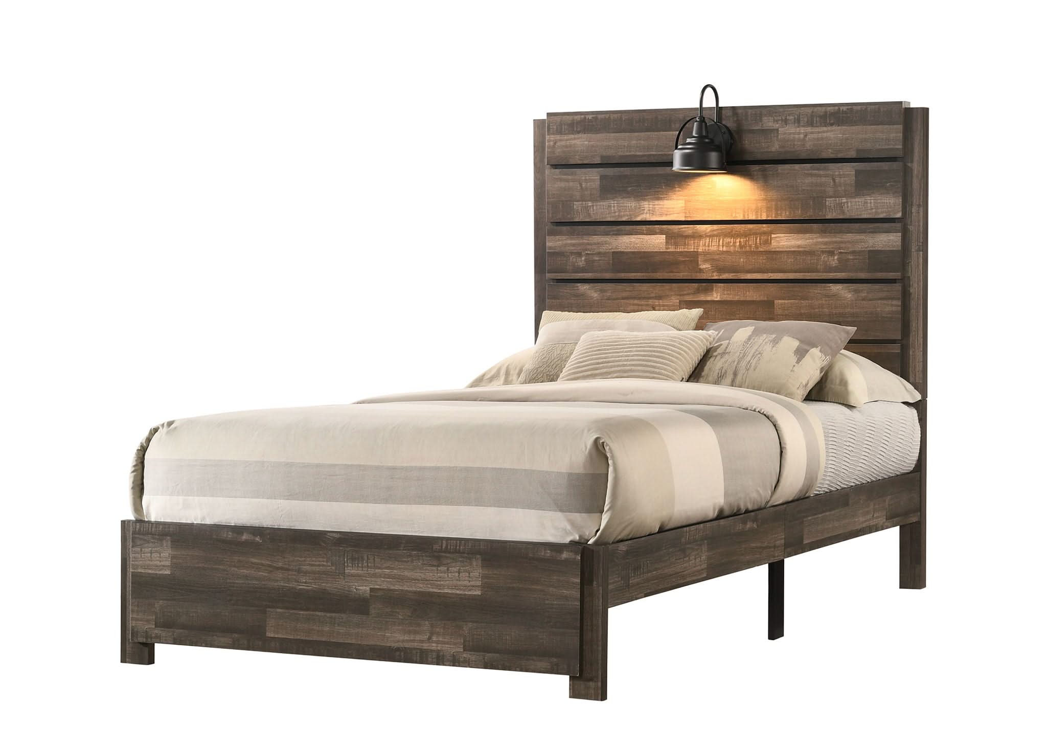Carter - Full 5 Piece Bedroom Set - Brown