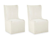 Radkin - Dining Upholstered Wingback Side Chair (Set of 2) - Off White