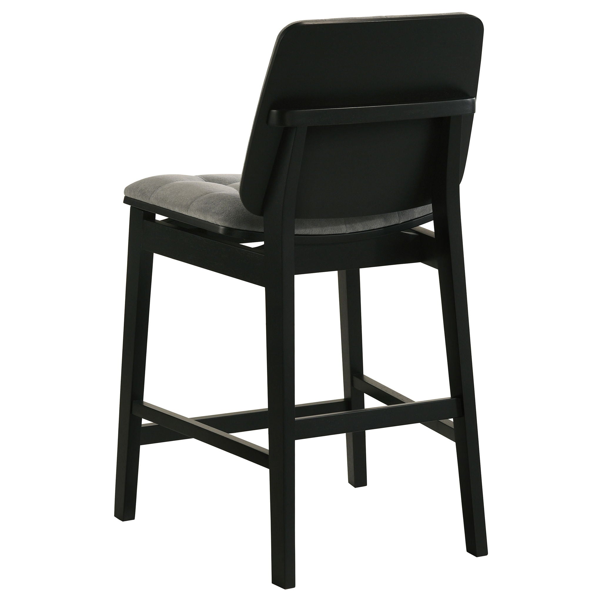 Redbridge Velvet Upholstered Counter Chair Grey and Black (Set of 2)