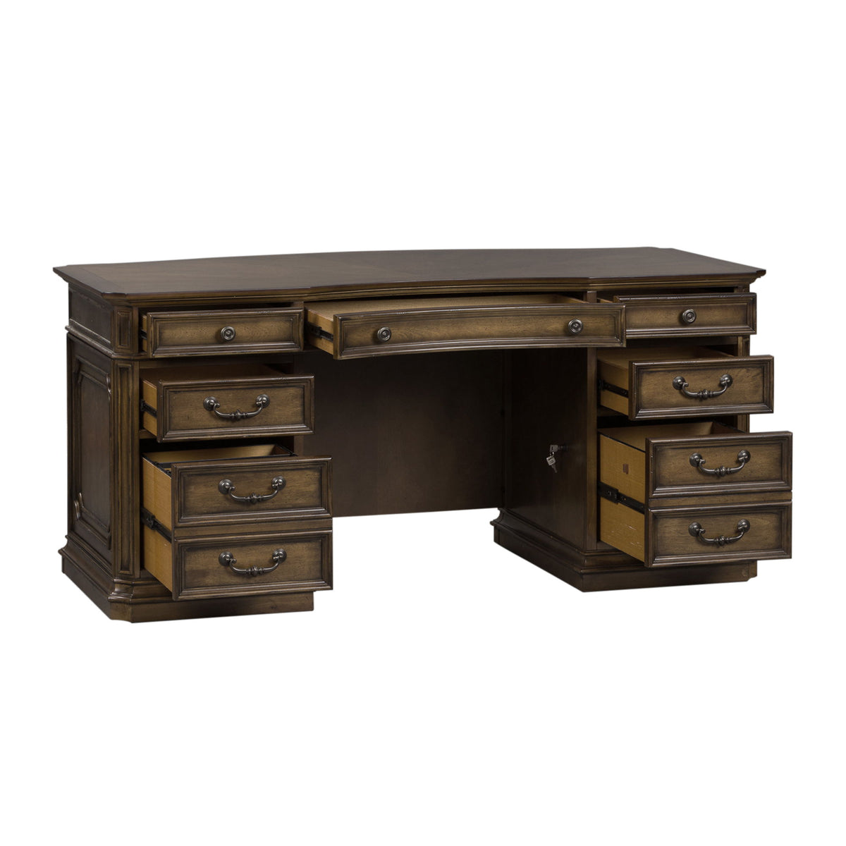 Amelia - 5 Piece Home Office Jr Executive Set - Antique Toffee