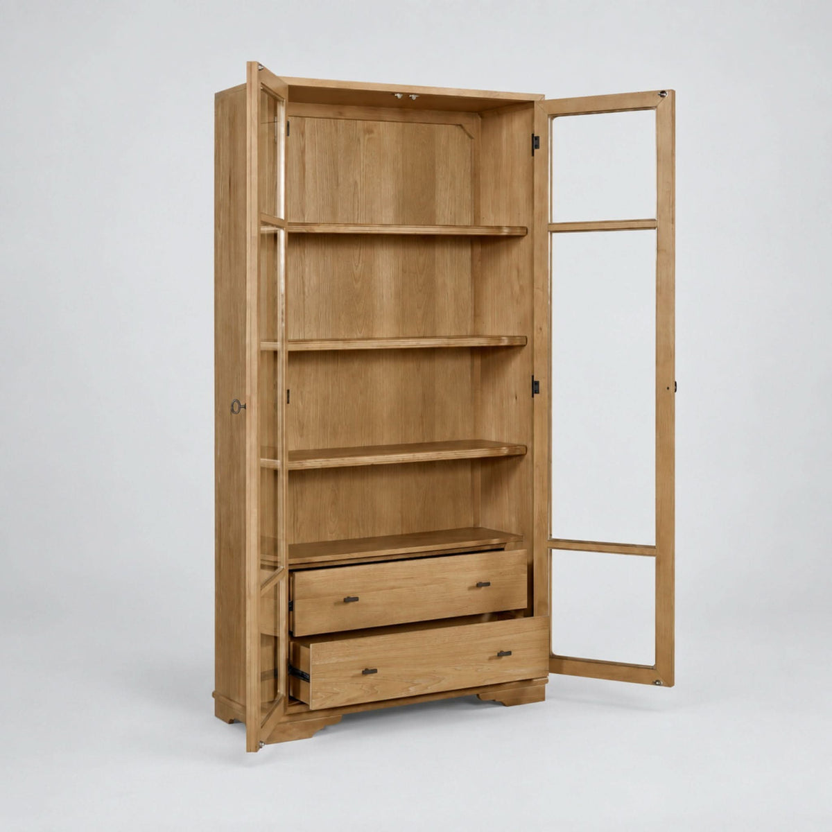 Tall Display Cabinet With Glass Doors