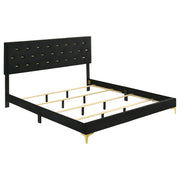 Kendall Upholstered Eastern King Panel Bed Black