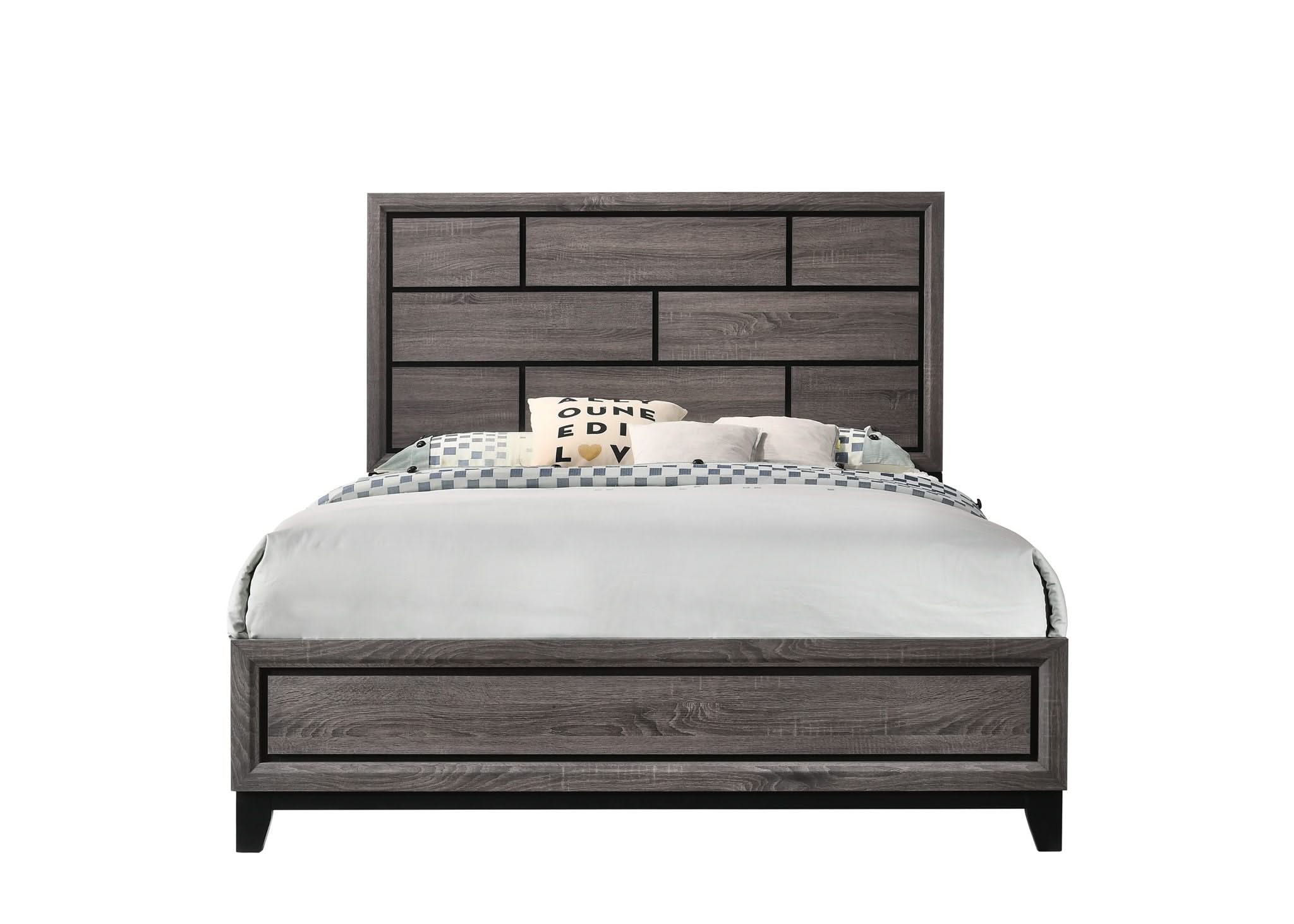 Akerson - Twin 5 Piece Bedroom Set - Gray