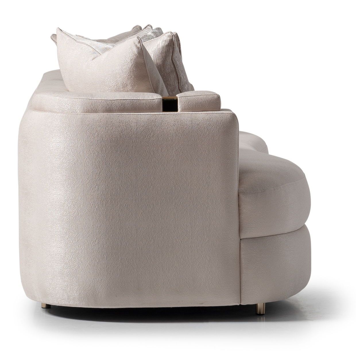 Carmela - Mansion Sofa - Almond / Gold