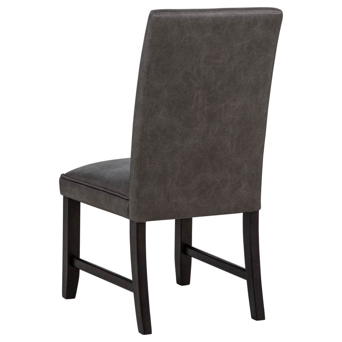 Averill Faux Leather Upholstered Dining Side Chair Dark Grey (Set of 2)