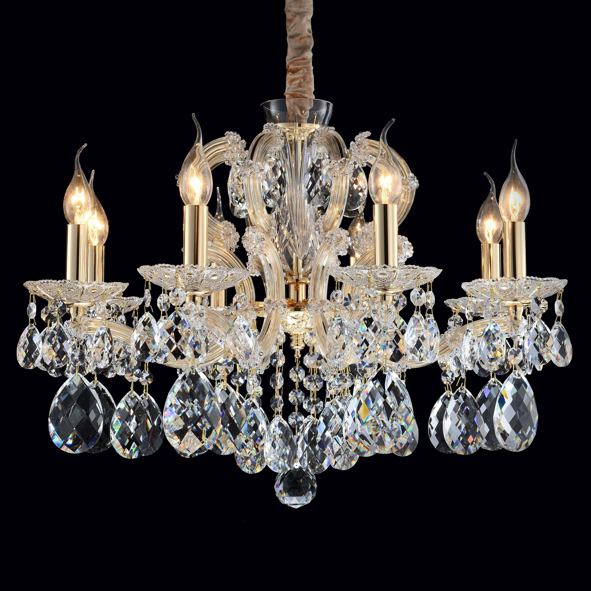 Michael Amini Lighting - Portola 8-Light Traditional Crystal Chandelier - Gold