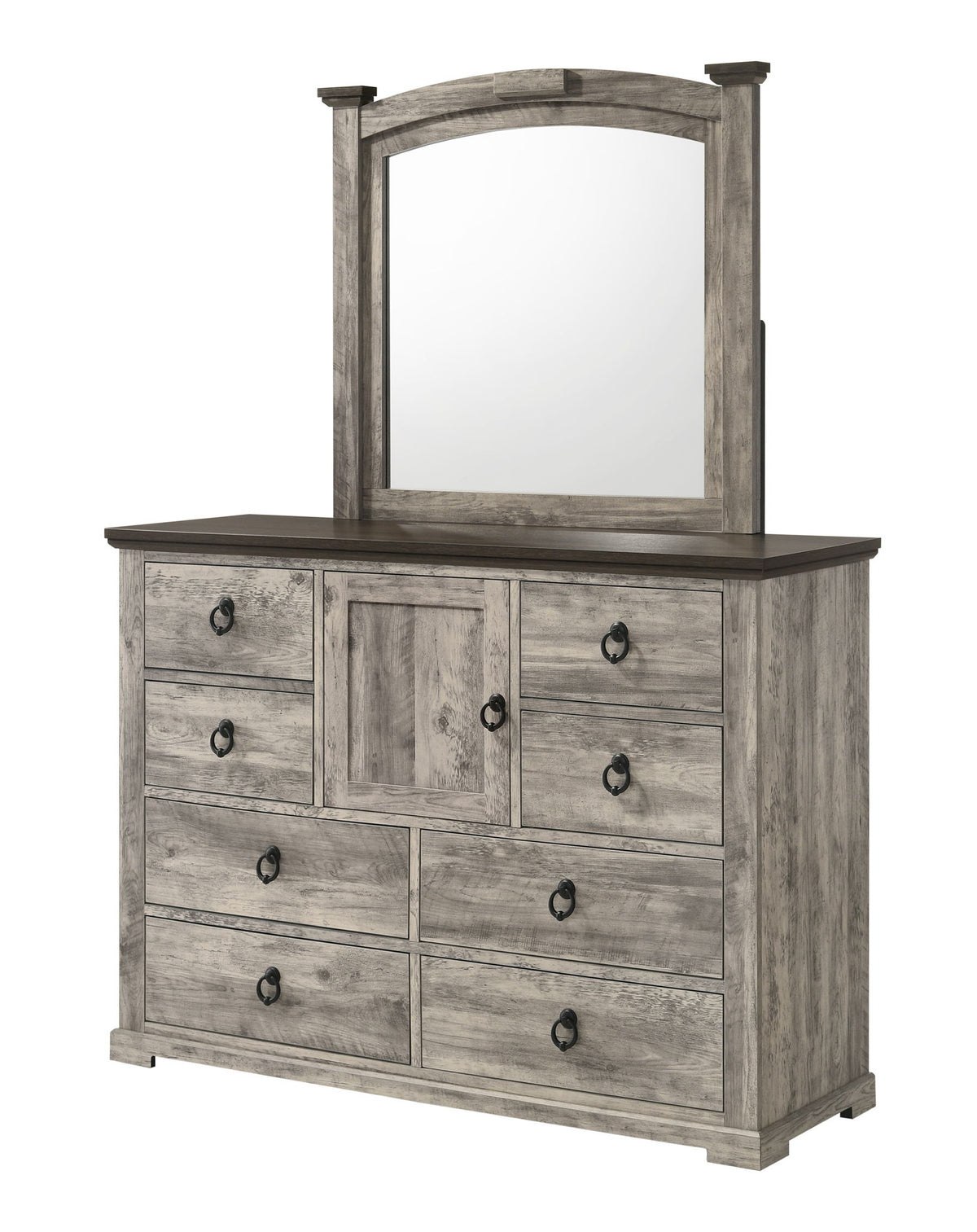 Ella-Mae - King 5 Piece Bedroom Set - Gray