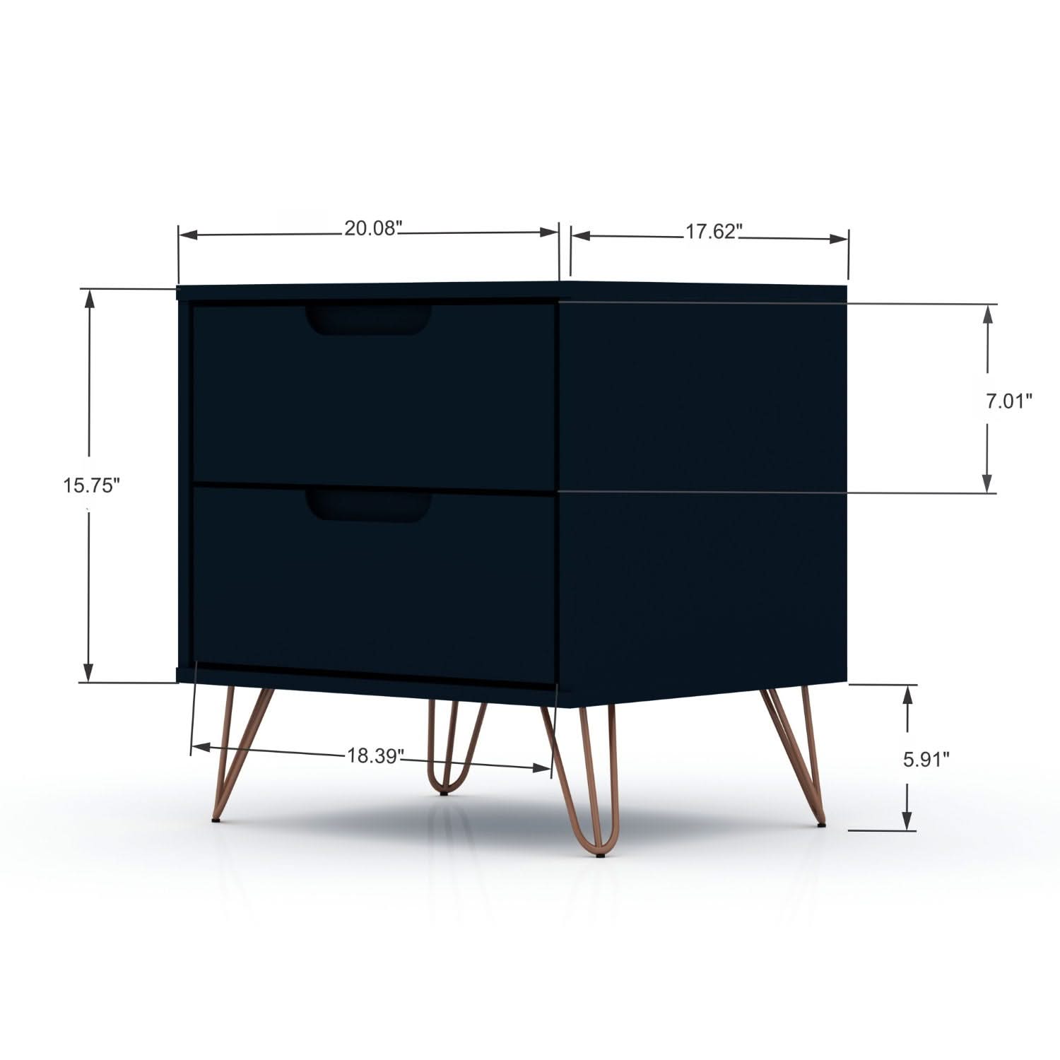 Rockefeller - 2 Drawer Nightstand