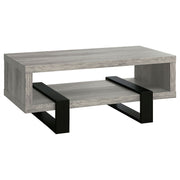 Dinard Engineered Wood Cocktail Coffee Table Grey Driftwood