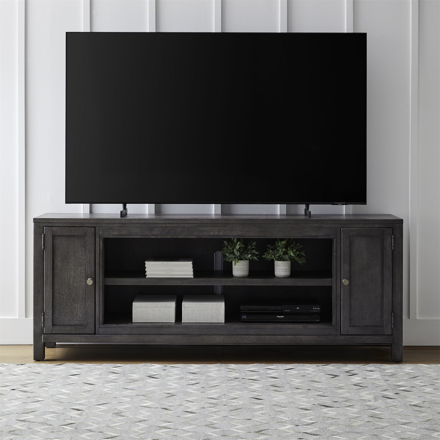 Fireplace TV Consoles - 78" Fireplace TV Console FTS - Dark Brown