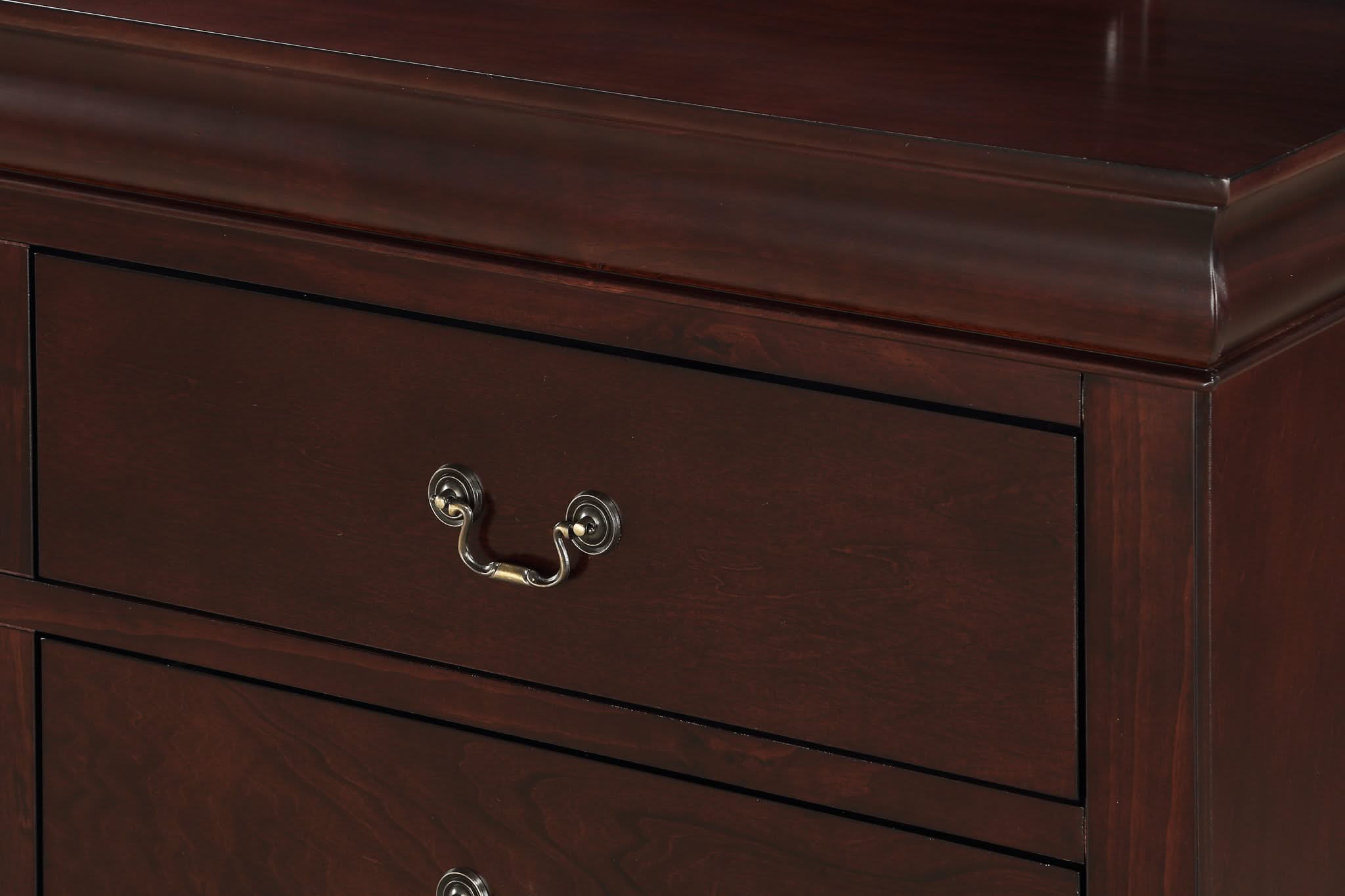 Louis Philip - King 4 Piece Bedroom Set - Cherry