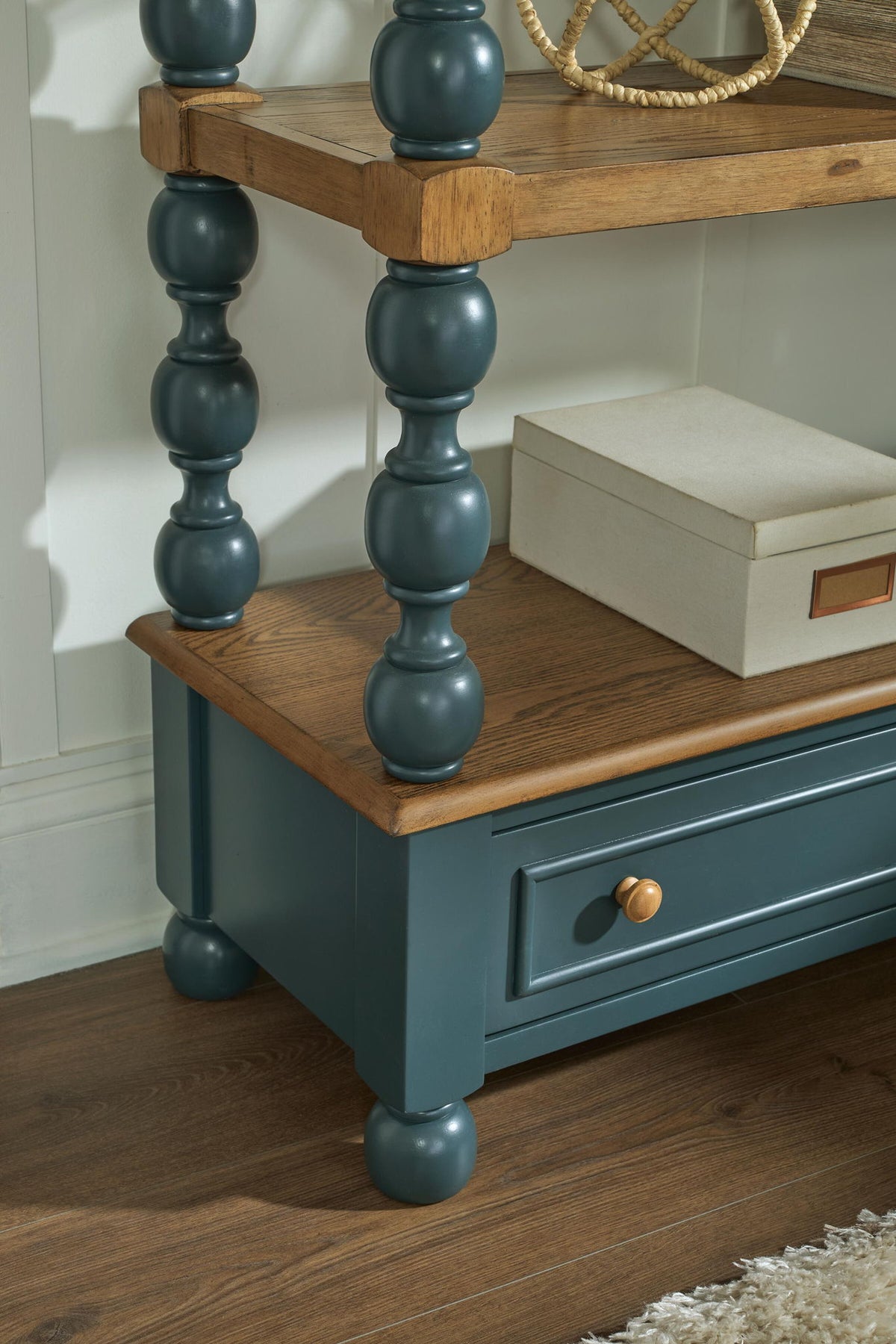 Finnworth - Bookcase - Blue / Brown