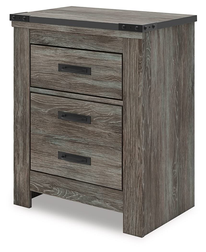 Frandern - Two Drawer Night Stand - Gray
