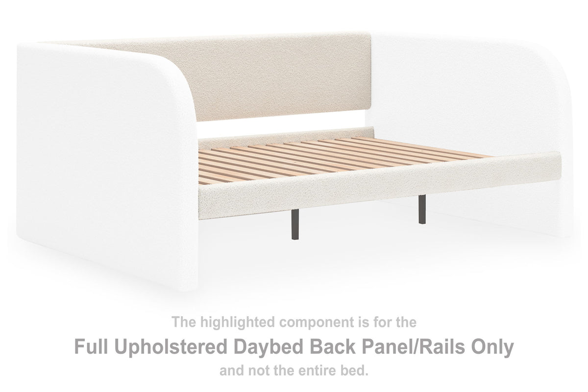 Arloster - Full Upholstered Daybed Back Panel Rails - White