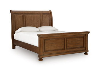 Zackaryn - Queen Panel Rails - Warm Brown