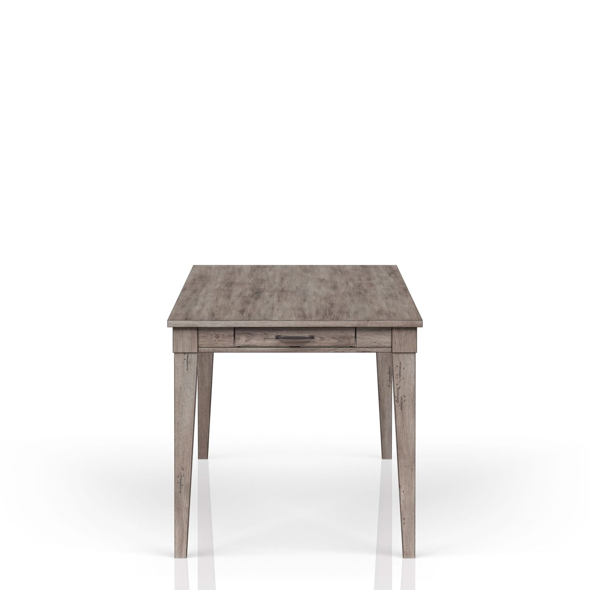 Rustic Dining Table 2 Storage Drawers And Leaf - Gray