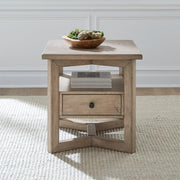 Proximity Place - Rectangular End Table - Barley Buff