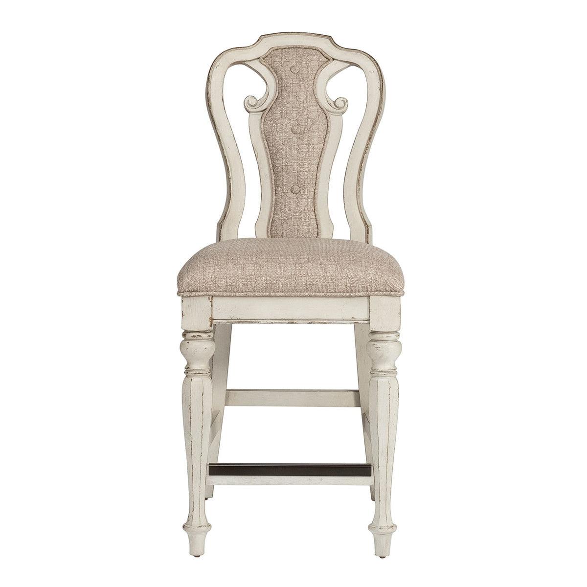 Magnolia Manor - 5 Piece Gathering Table Set - Antique White / Dark Brown