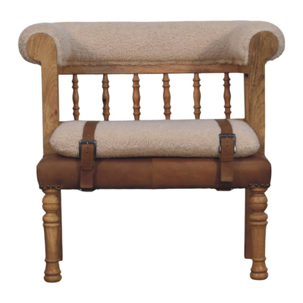 Strapped Hallway Bench