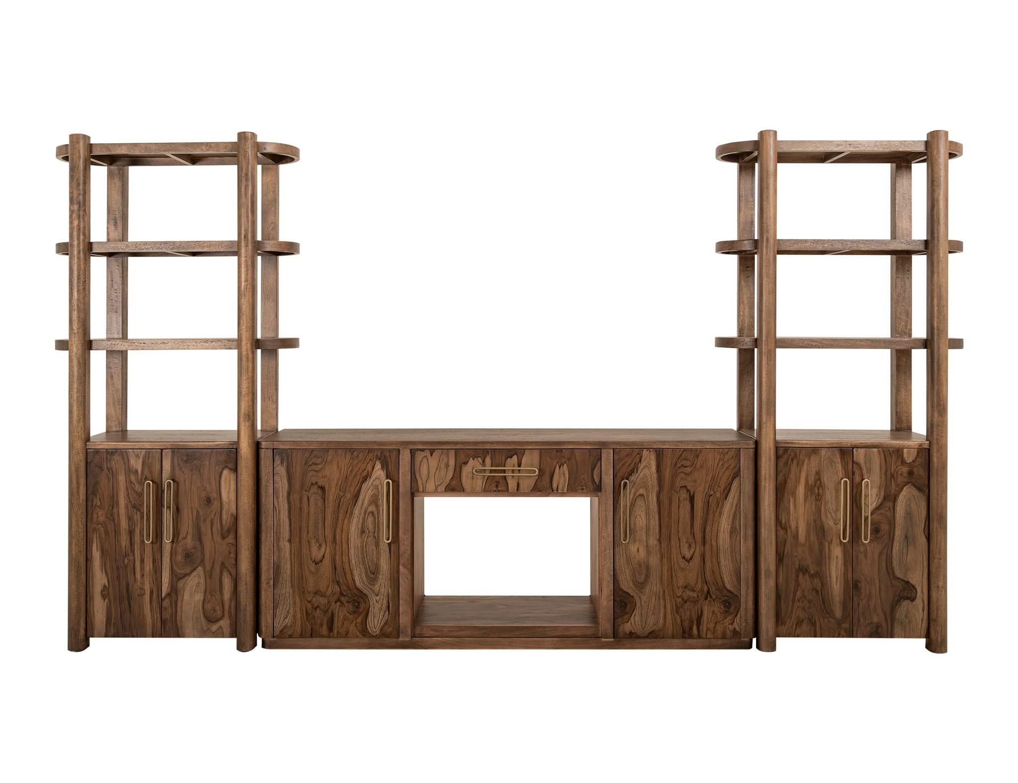 Balam - Pier With 2 Door And 3 Shelf - Light Brown