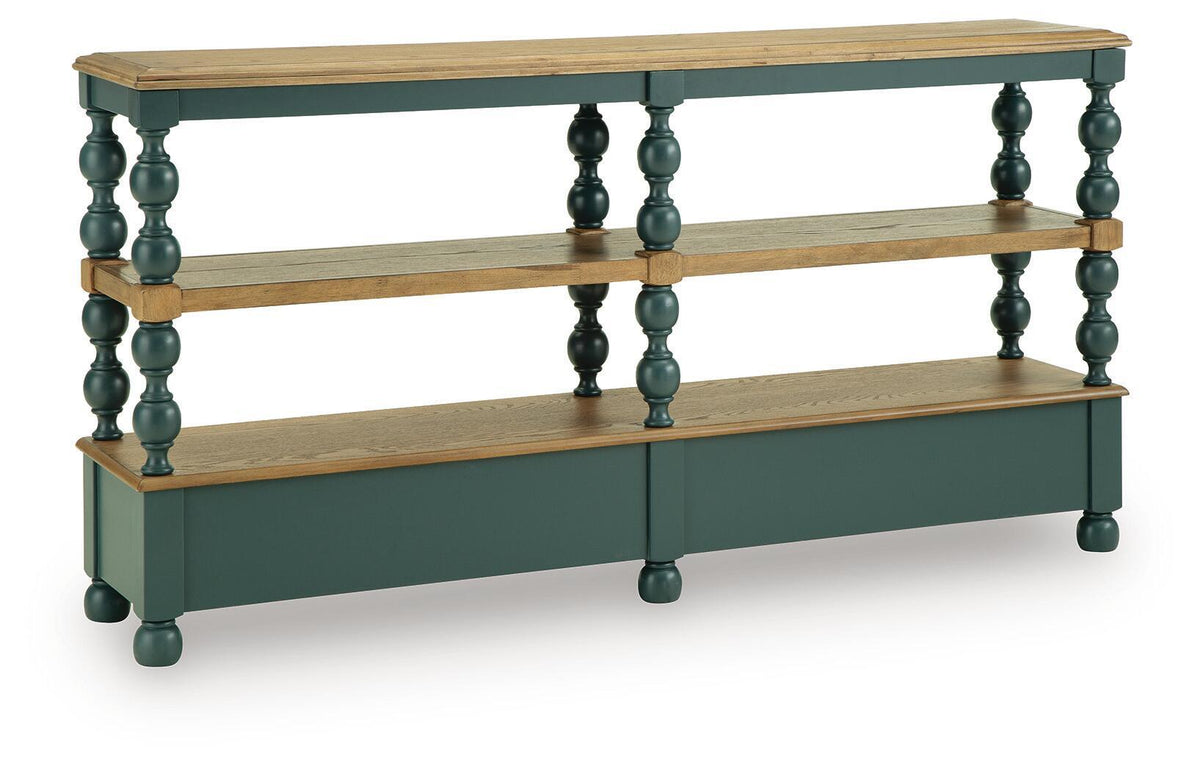 Finnworth - Console Sofa Table - Blue / Brown