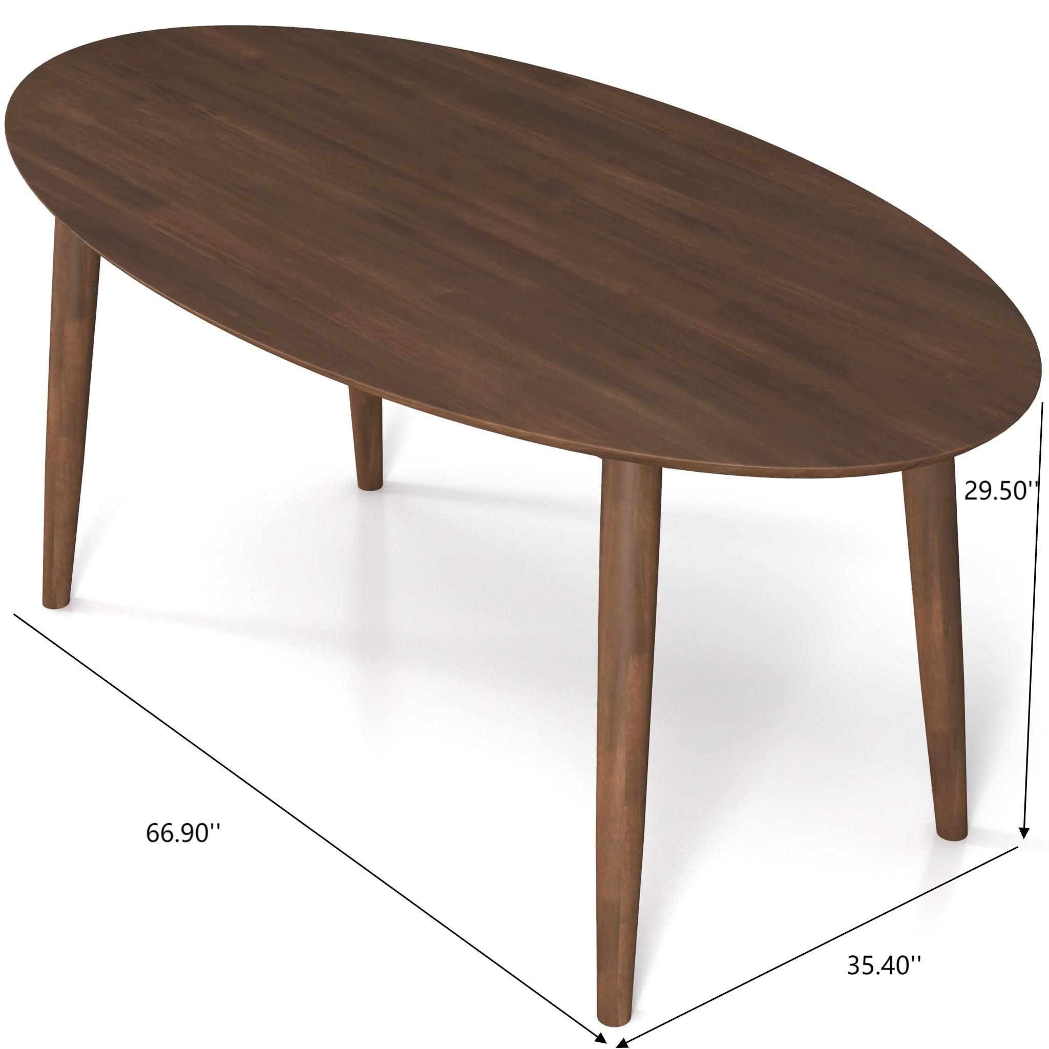 Ada - Mid-Century Modern Style Oval Dining Table