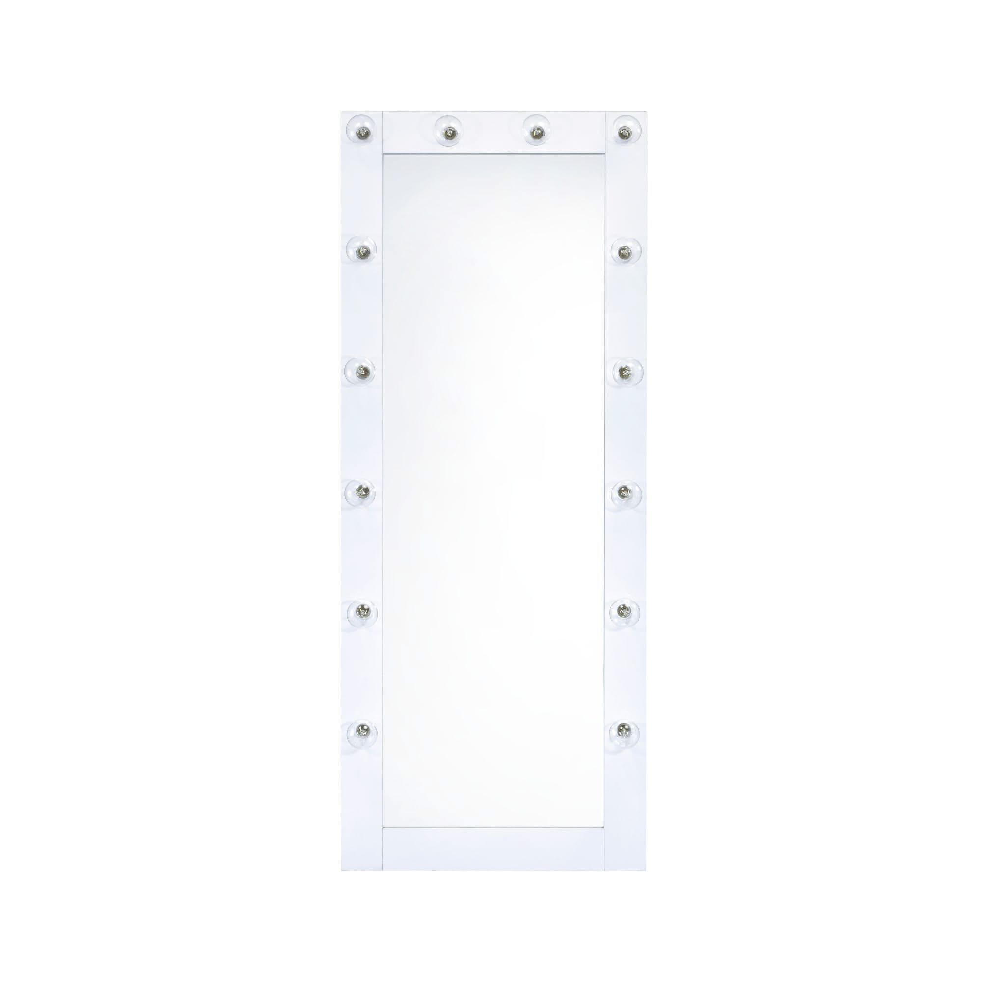 Lindy - Floor Mirror - Glossy White