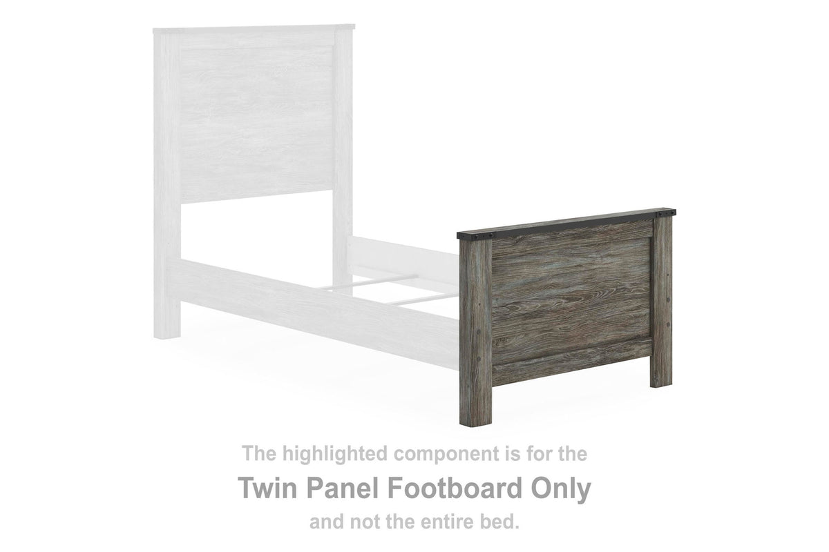 Frandern - Twin Panel Footboard - Gray
