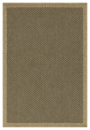 Earth - 5'3" X 7'3" Indoor, Outdoor Area Rug, Polypropylene - Jute / Black