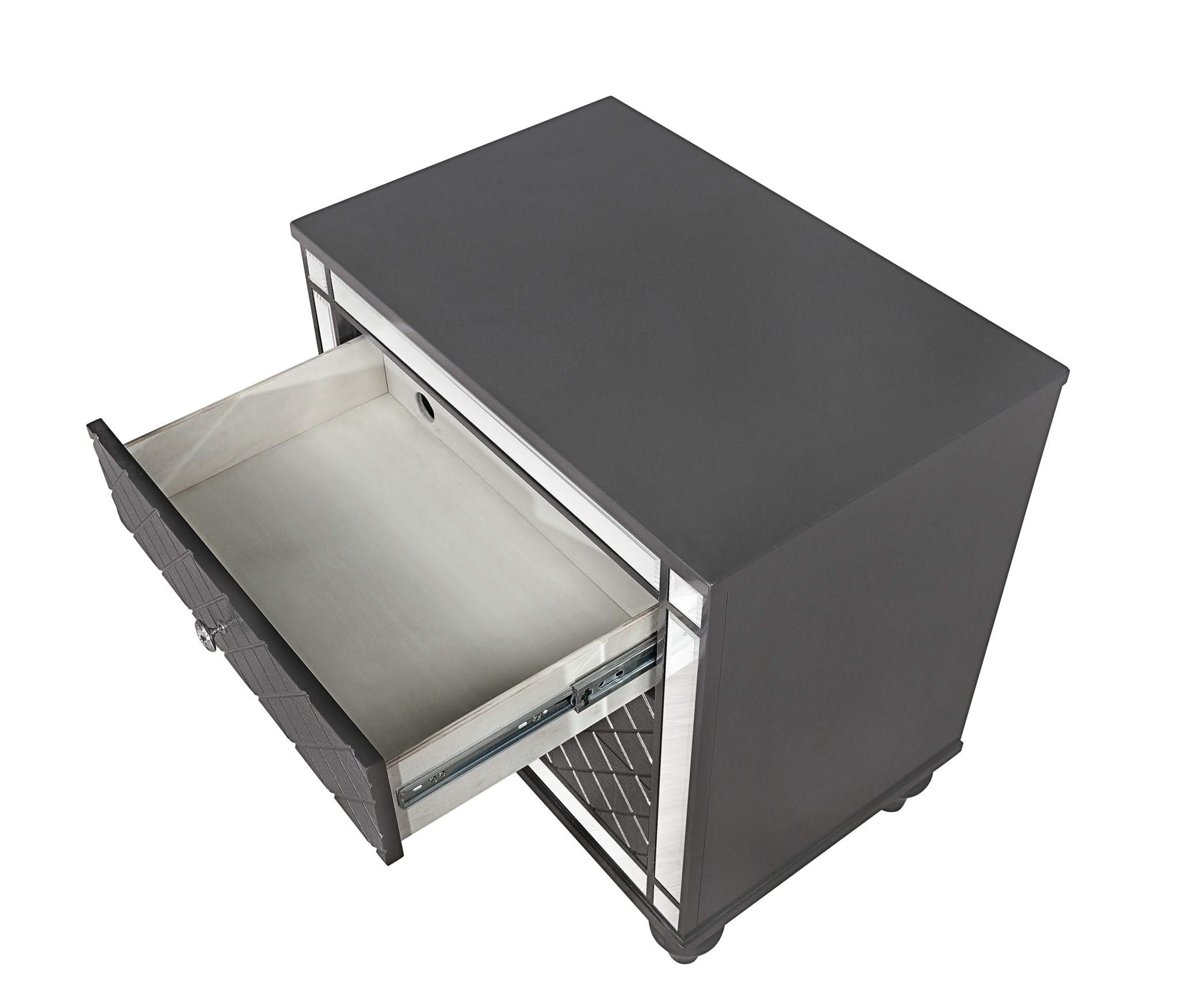 Refino - Nightstand - Dark Gunmetal