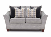 Springer Fog Loveseat with Flared Arms and Reversible Cushions
