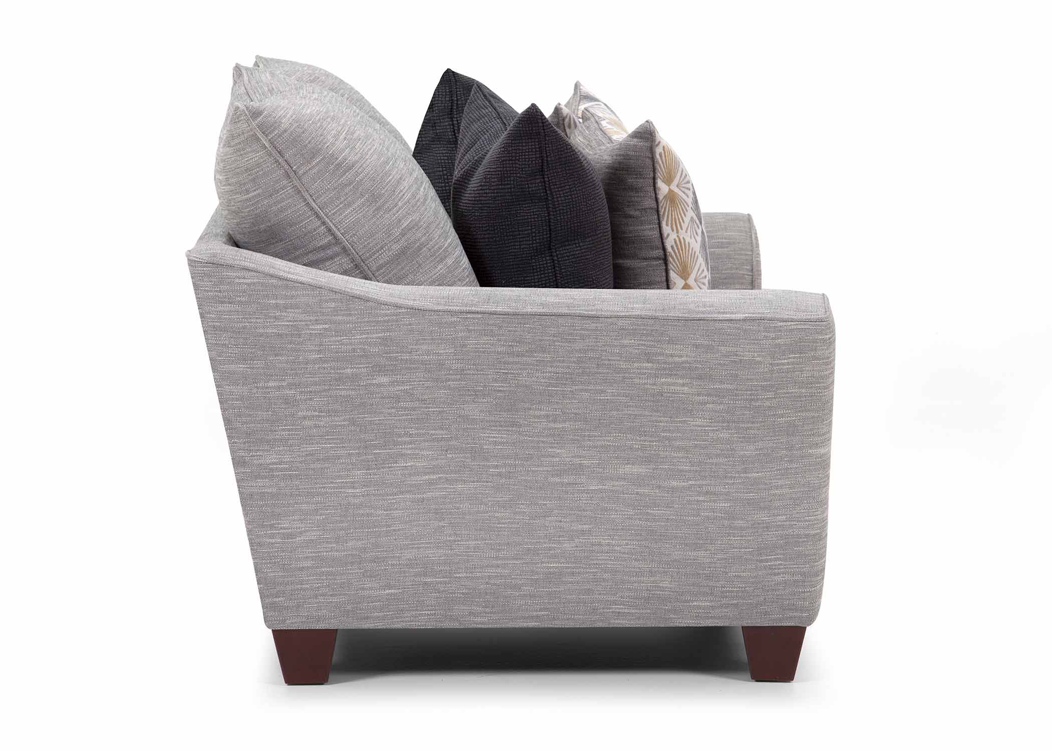 Springer Fog Loveseat with Flared Arms and Reversible Cushions