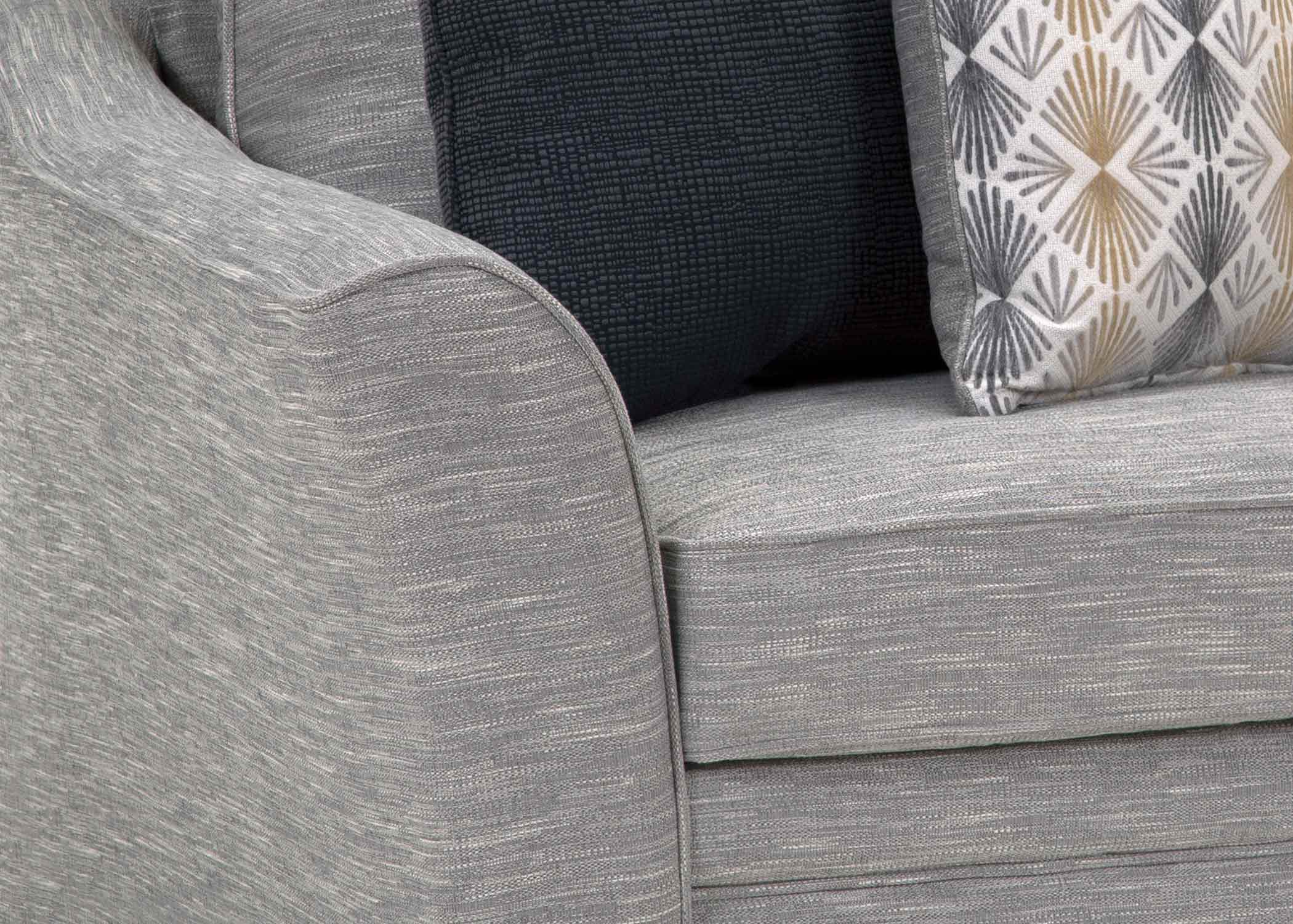Springer Fog Loveseat with Flared Arms and Reversible Cushions