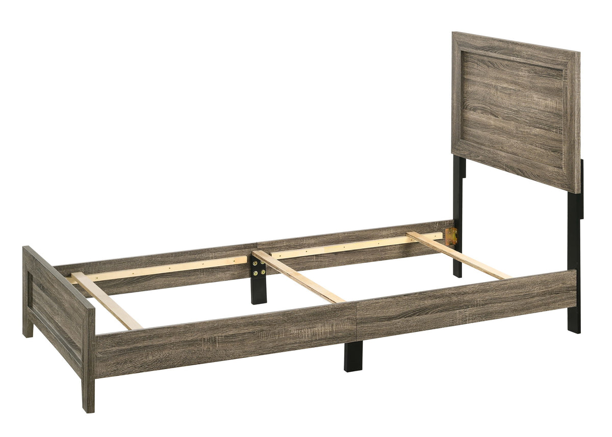 Millie - Twin 4 Piece Bedroom Set - Warm Gray