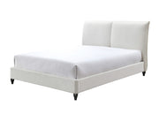 Jenn - King Upholstered Bed With Decking Board Set - White