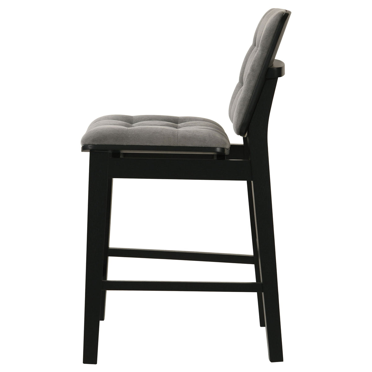 Redbridge Velvet Upholstered Counter Chair Grey and Black (Set of 2)