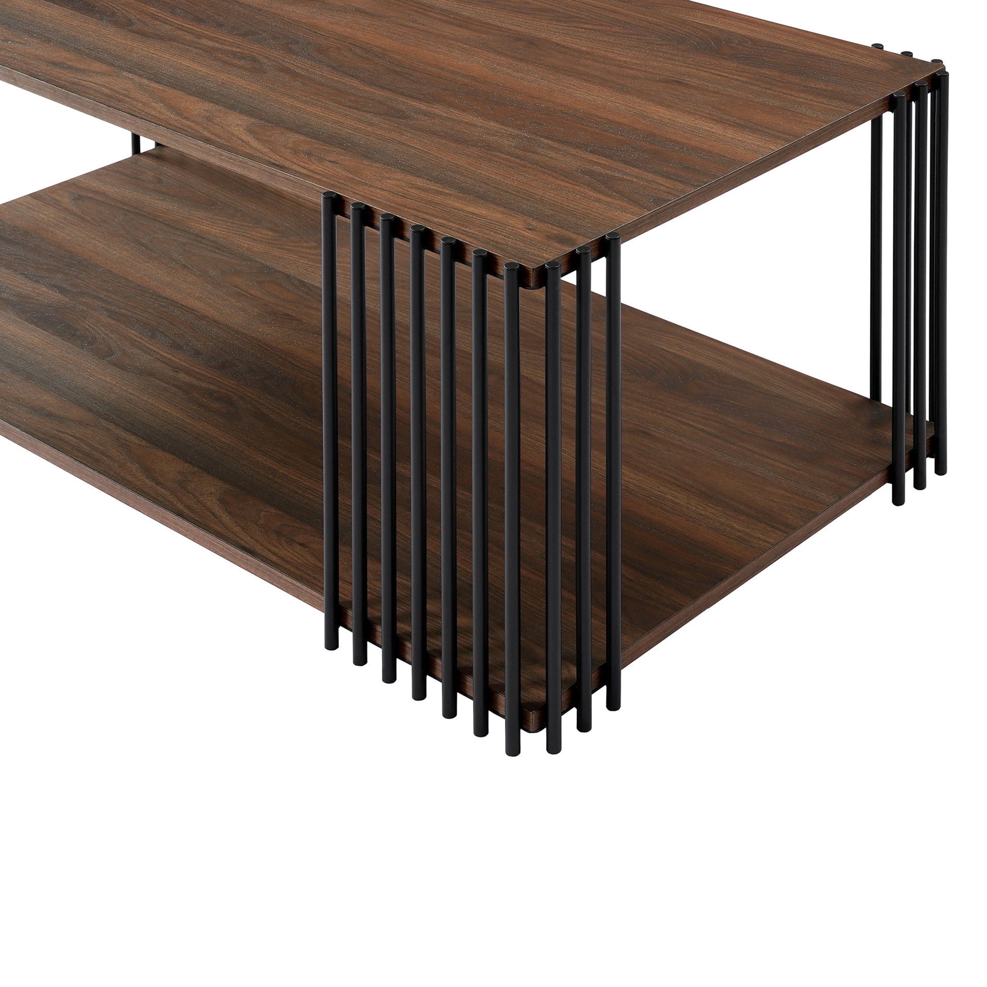 Vertex - Rectangular 3 Piece Occasional Set (1 Coffee & 2 End Tables) - Brown / Black