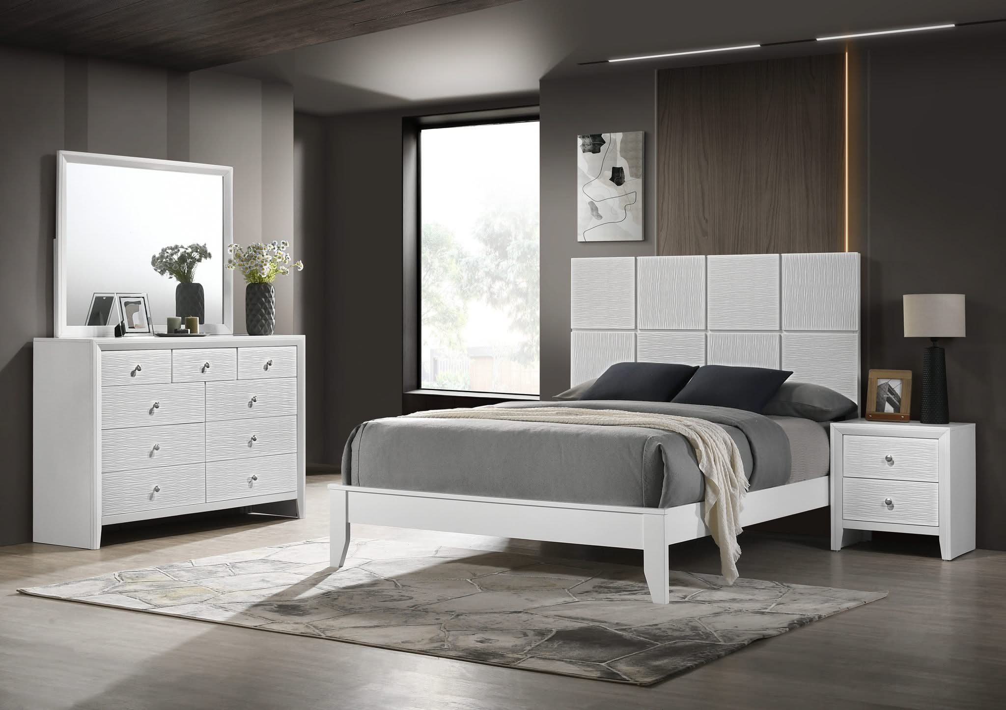 Denker - Full 4 Piece Bedroom Set - White