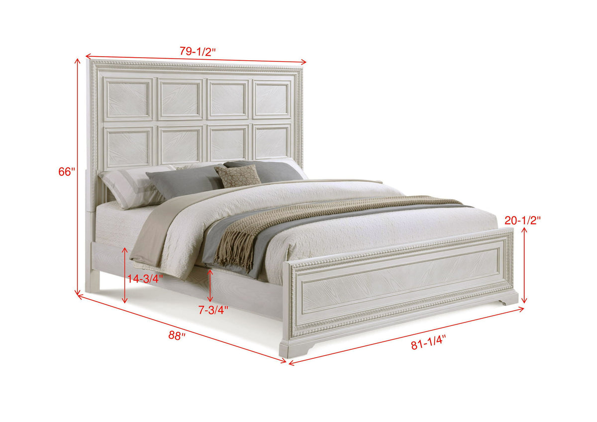 Alexandria - King 5 Piece Bedroom Set - White