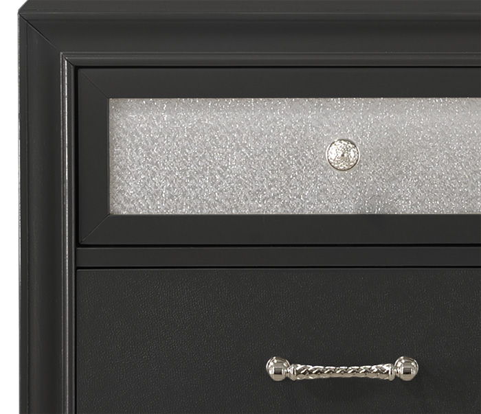 Lila - Full 5 Piece Bedroom Set - Black