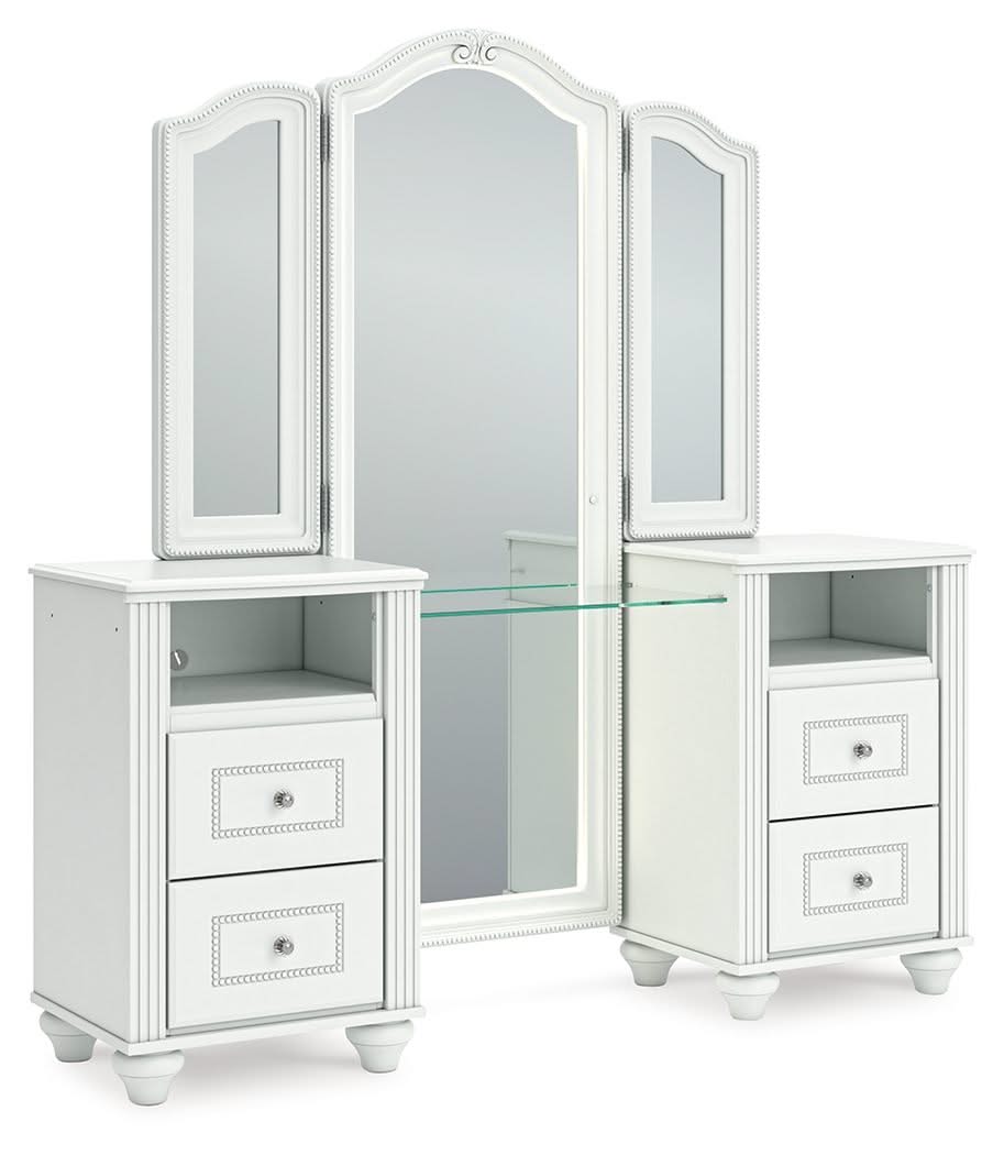 Kozlani - Vanity With Mirror - White