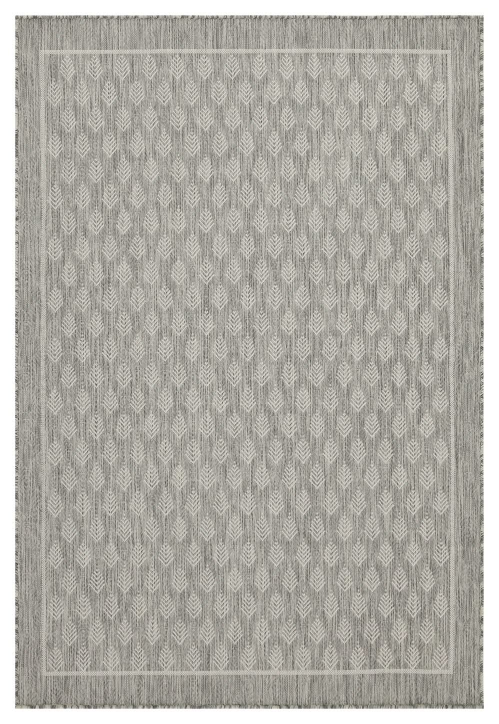 Sunshine - 5'3" X 7'3" Indoor, Outdoor Polypropylene Area Rug - Silver