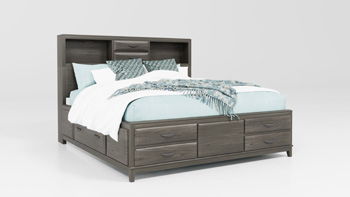 Mazing - King Storage Rails And Footboard - Gray