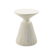 Duane - Fiber Concrete Accent Table - White